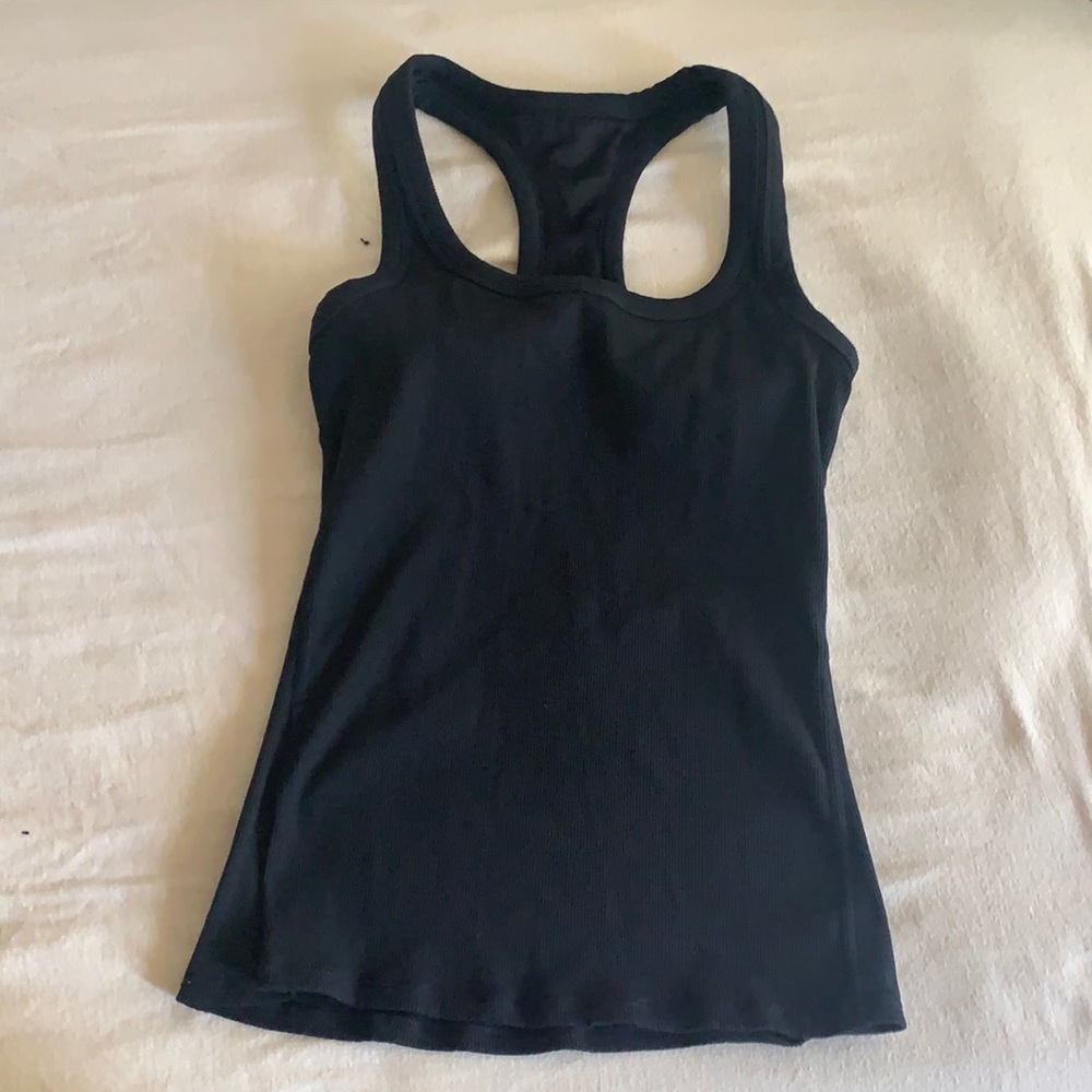 Alo Yoga Ribbed Support Tank Top Black Size M